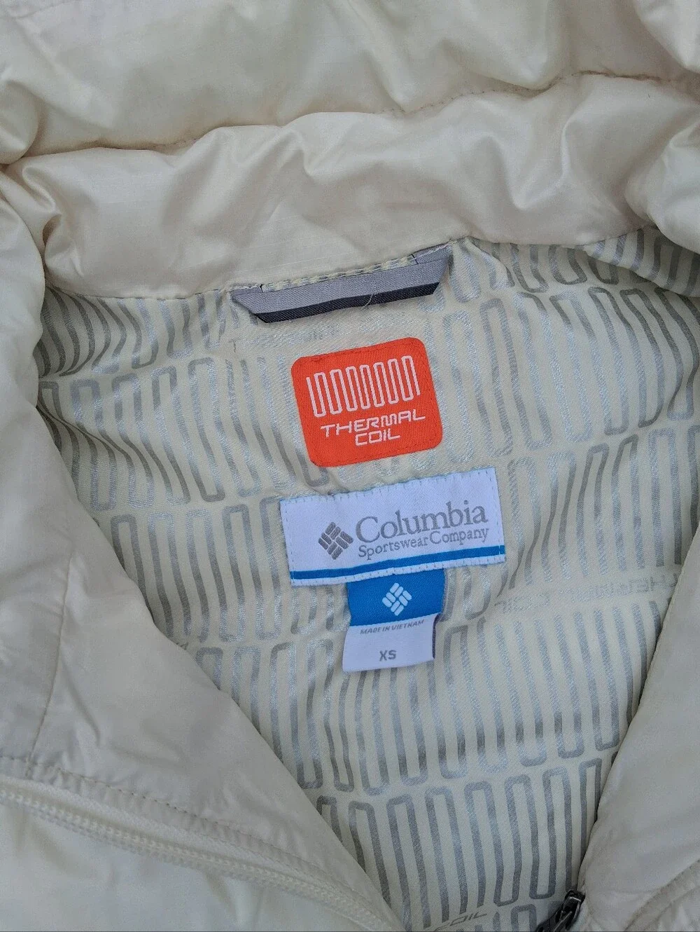 Columbia Thermal Coil Quilted Puffer Vest - Ivory XS